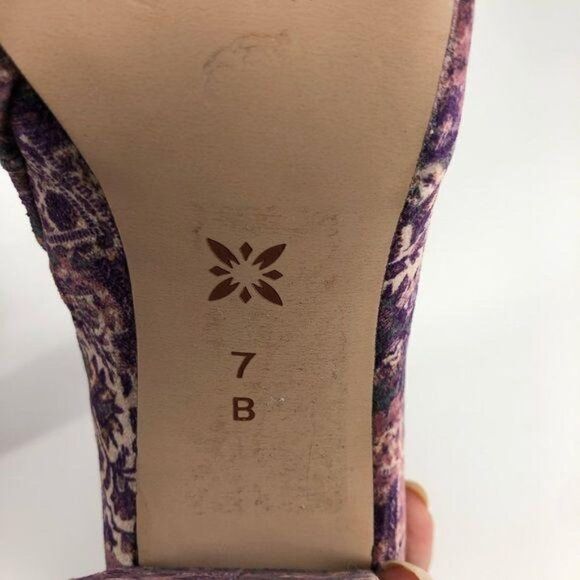 BCBGeneration Retro 70's Glam GoGo Purple Velvet Asian Print Ankle Boots Sz 7 - Picture 8 of 10